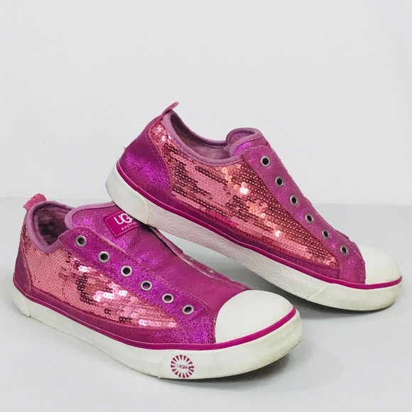 pink sequin shoes